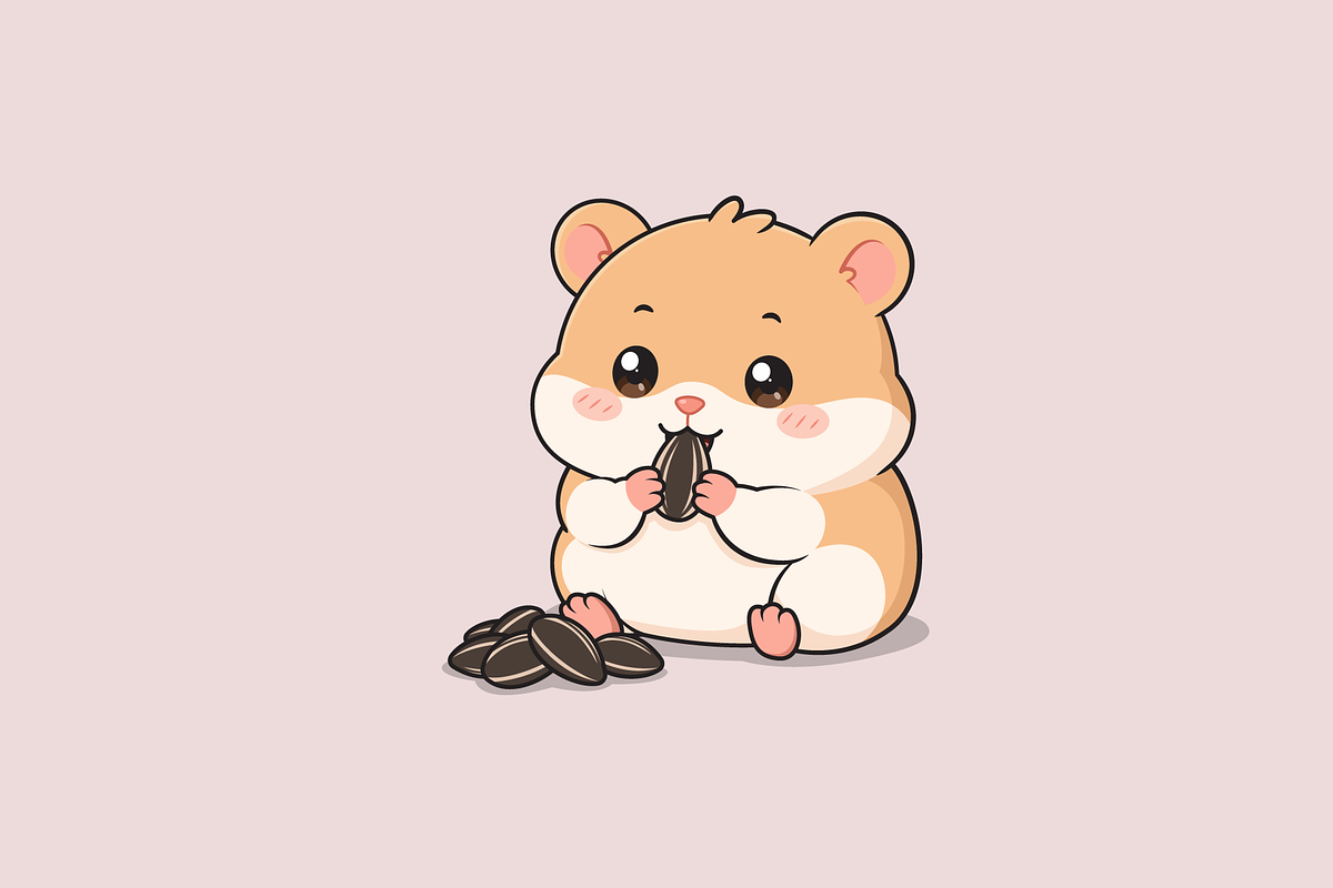 Hamster Eating Cartoon, an Animal Illustration by Artpon Illustration (Photo 3 of 3)