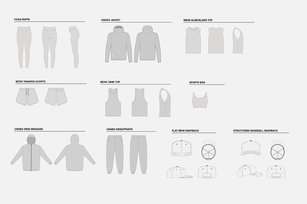Athleasure Gym Tech Pack Builder, an Apparel Mockup by Swatch Supply (Photo 4 of 11)