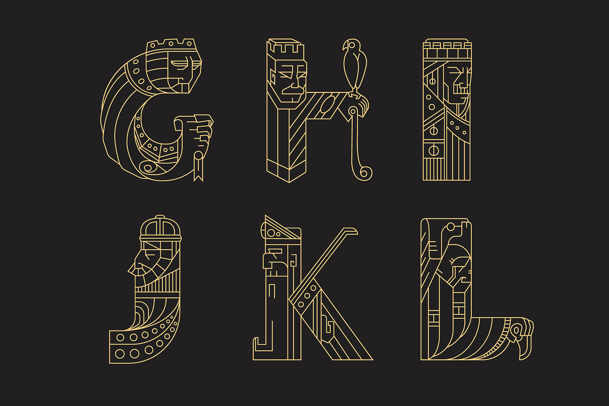Rulers (vector letters and numbers) preview 5