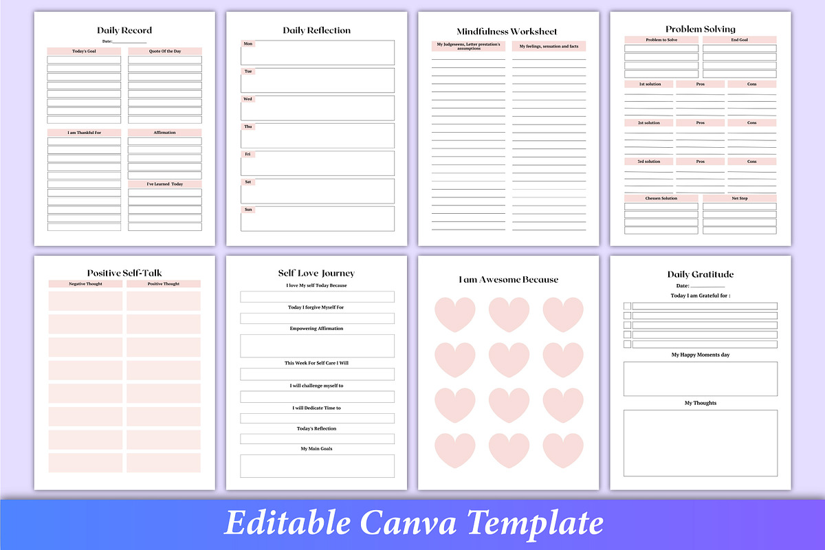 2024 Self Confidence Journal Canva | Creative Market
