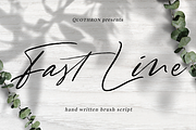 Fast Line Brush Script, a Script Font by Quothron (Thumbnail 1 of 8)