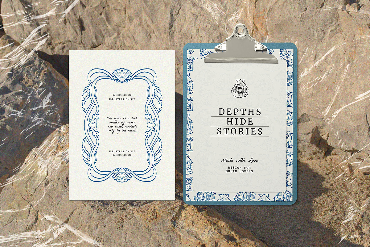 Aesthetics Ocean | Illustration Kit, an Object Illustration by KetteCreate (Photo 2 of 17)