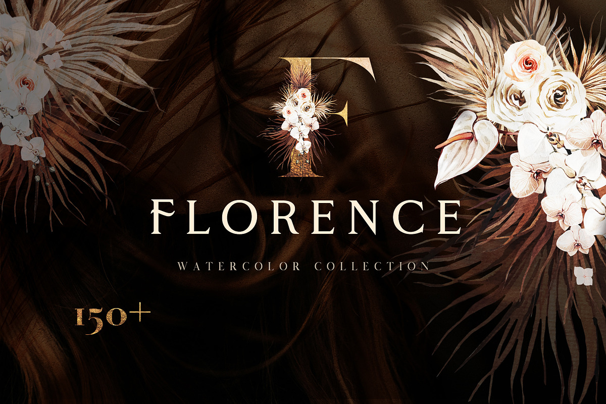 FLORENCE- Boho watercolor collection, a Texture Illustration by Natalia Tugova (Photo 1 of 12)