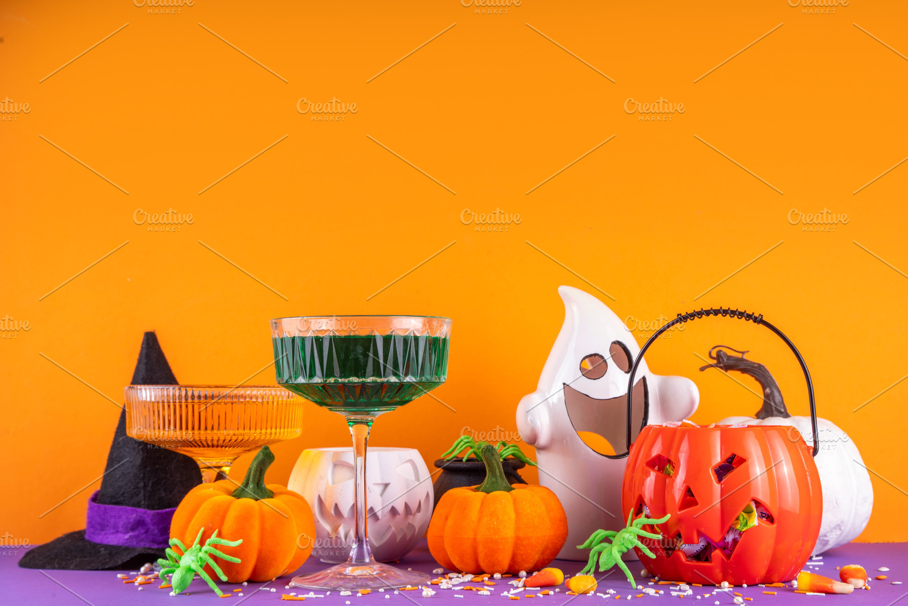 High colored bright Halloween greeting card background, Hallowee, a Holiday Photo by Rimma