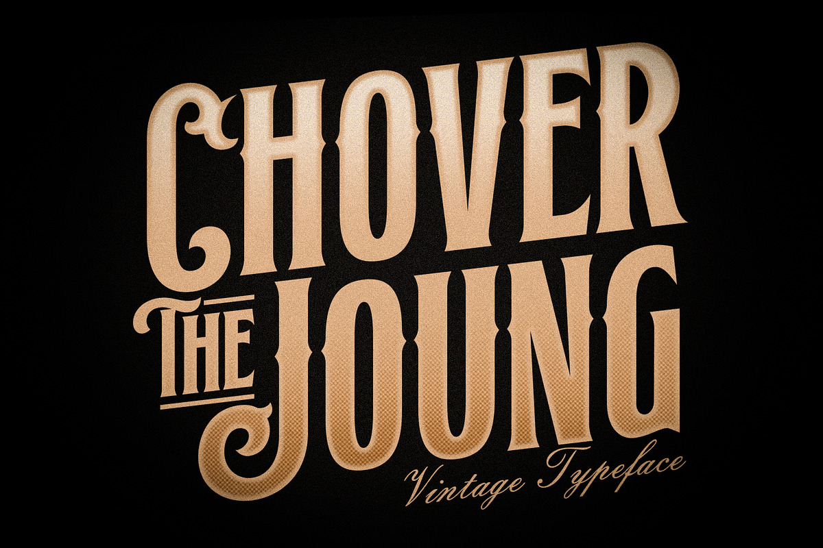 Chover the Joung, a Blackletter Font by senzana (Photo 1 of 7)
