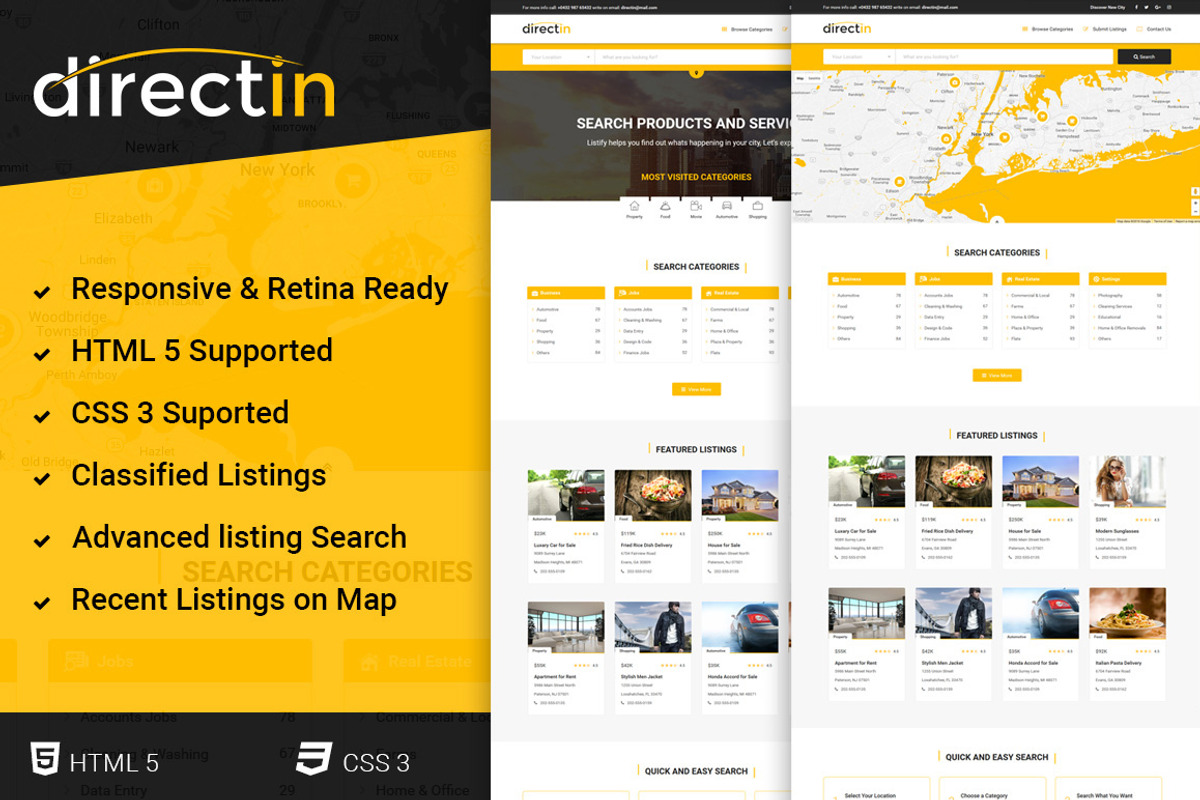 Template For Listing, Directory, Job, a Websites & App Template by oLanding (Photo 1 of 5)