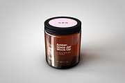 Amber Glass Jar Mock-Up, a Household Mockup by TSOBG (Thumbnail 5 of 16)