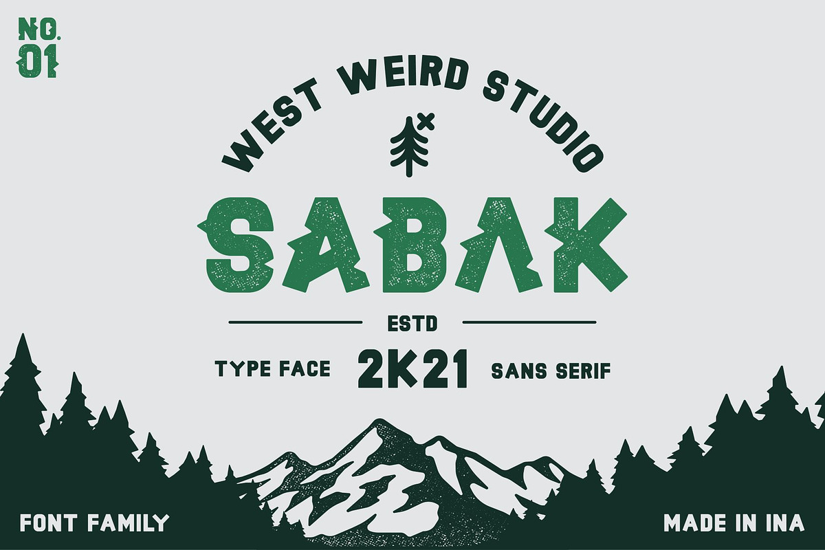 SABAK Sans Serif Style, a Sans Serif Font by West Weird (Photo 2 of 9)