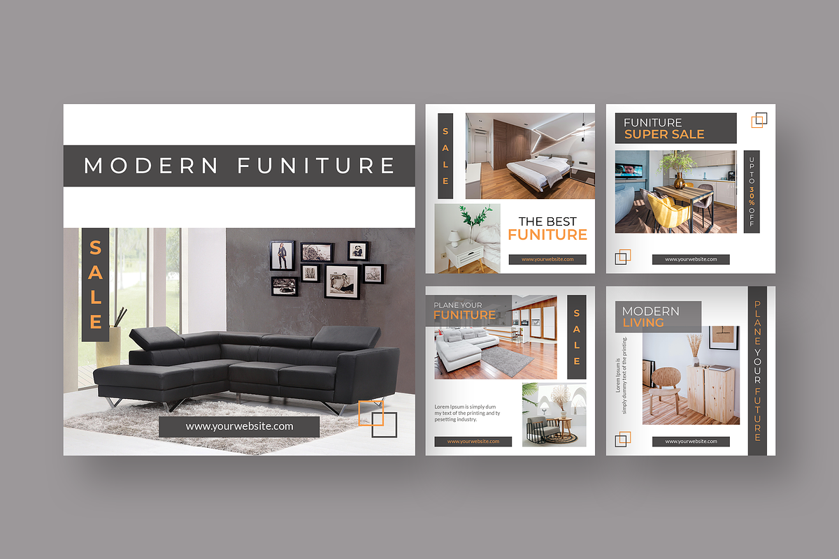 Modern Funiture - Instagram Post, a Social Media Template by UnicodeID (Photo 1 of 4)