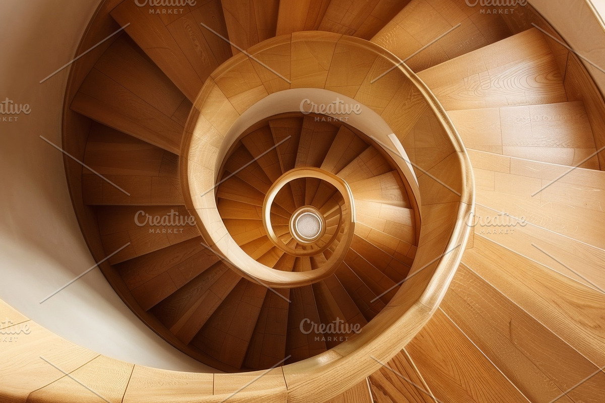 69 Spiral wooden staircases, an Architecture Photo by Handmadefont (Photo 60 of 73)