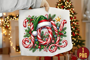 Candy Cane Christmas Hat PNG Design