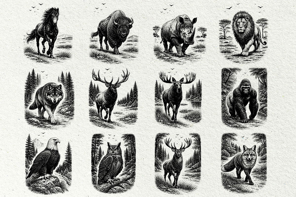 Wild Animals SVG Graphics, an Animal Illustration by DENIDigitalArtSudio (Photo 3 of 5)