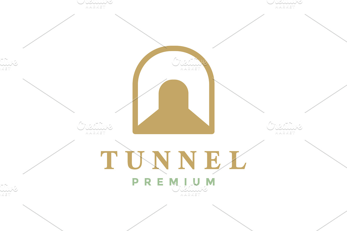 tunnel way road building icon, a Branding & Logo Template by devastd