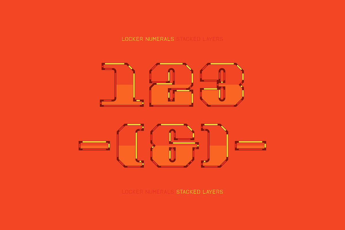 Locker Numerals Color Font, a Font by Noem9 Studio (Photo 11 of 14)