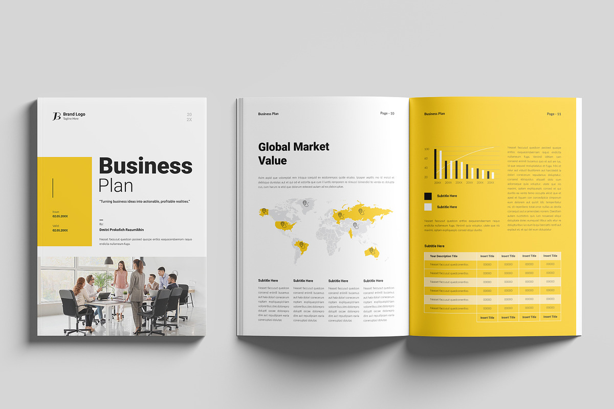 Business Plan Template, a Brochure Template by RusenoelType (Photo 1 of 9)