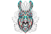 Ethnic Collection: Llama, an Animal Illustration by ArtoJoy (Thumbnail 5 of 6)