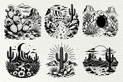 Desert Scenes Line Art Graphics, a Decorative Illustration by DENIDigitalArtSudio (Thumbnail 8 of 10)