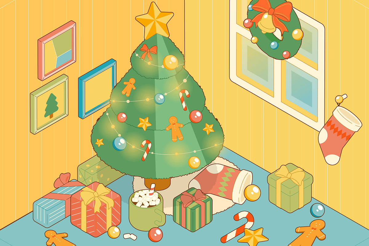 Isometric Christmas Decoration Set, an Illustration by murmur Design (Photo 3 of 3)