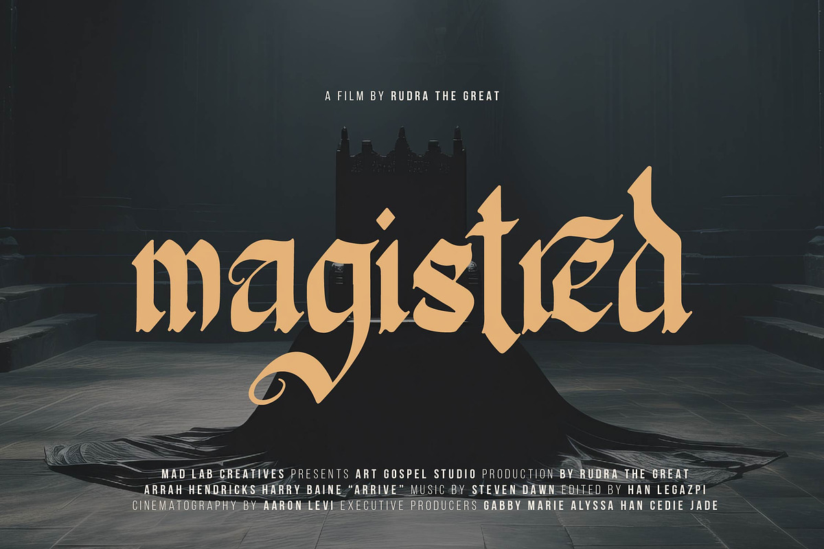 Rudra Great | Blackletter Typeface, a Blackletter Font by Denustudios (Photo 3 of 14)