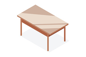 Isometric interior furniture, icon, an Object Illustration by the8monkey