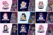 SALE! Gamer Girl Logo Bundle 95% OFF, a Branding & Logo Template by tkzgraphic (Thumbnail 2 of 4)