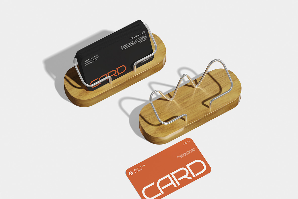 Visiting Card Mockup, a Merchandise Mockup by Permadi Creative (Photo 2 of 5)