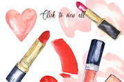 Fashion makeup watercolor, an Illustration by Watercolor & sketches (Thumbnail 5 of 5)