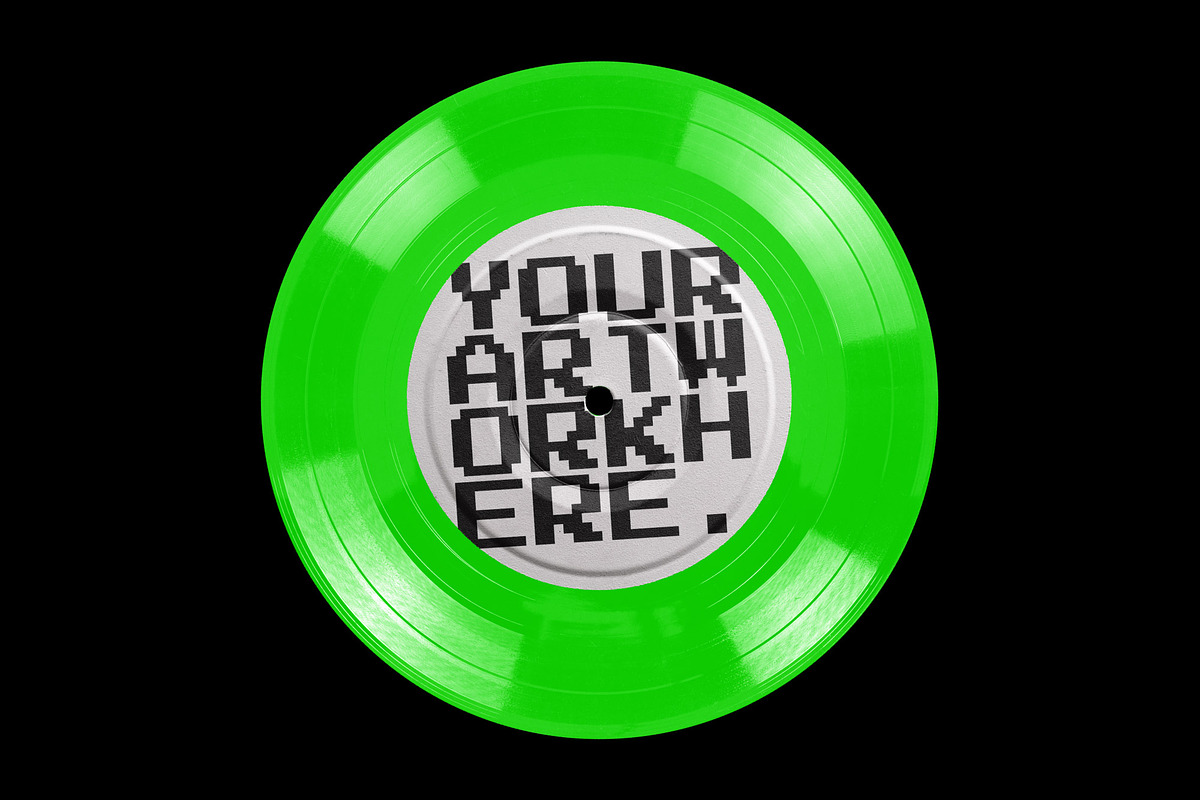 7 Inch Vinyl Record - Mockups Bundle, a Packaging Mockup by BULBFISH (Photo 12 of 16)