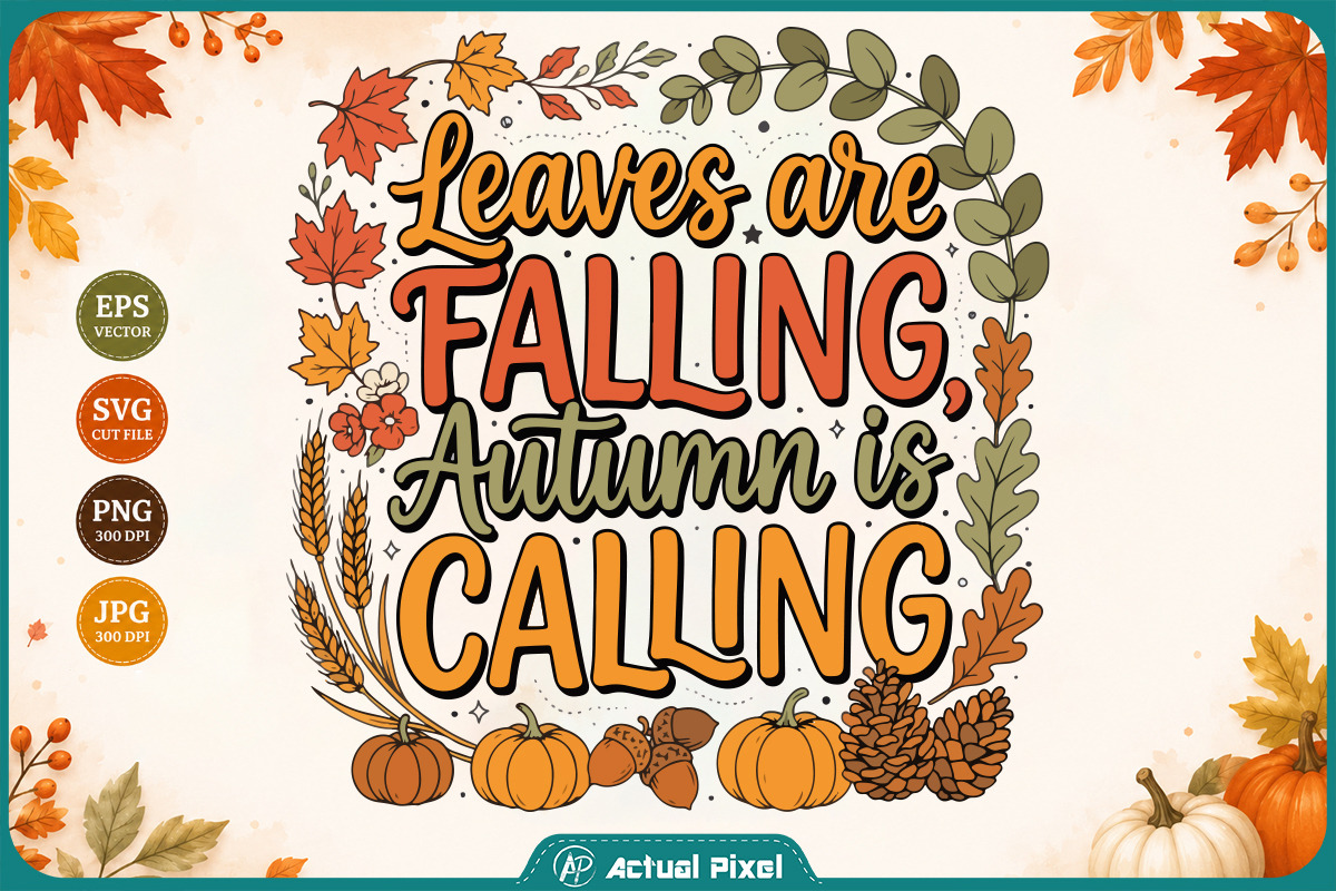 Fall Autumn Quotes Bundle, a Seasonal Illustration by Actual Pixel (Photo 13 of 15)