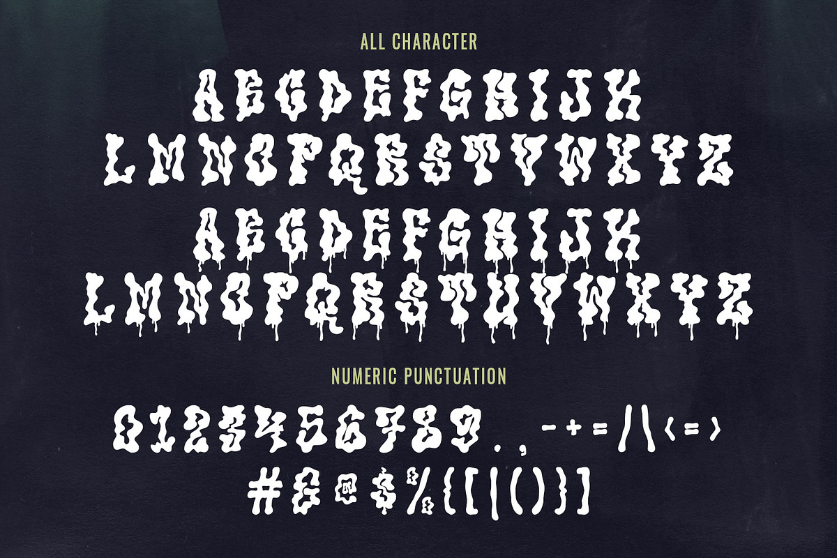 Luicoob Dripping Horror Display Font, a Handwritten Font by Maulana Creative (Photo 7 of 7)