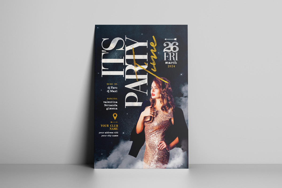 It's Party Time Flyer Template, a Flyer Template by Touringxx Creative Studio (Photo 2 of 3)