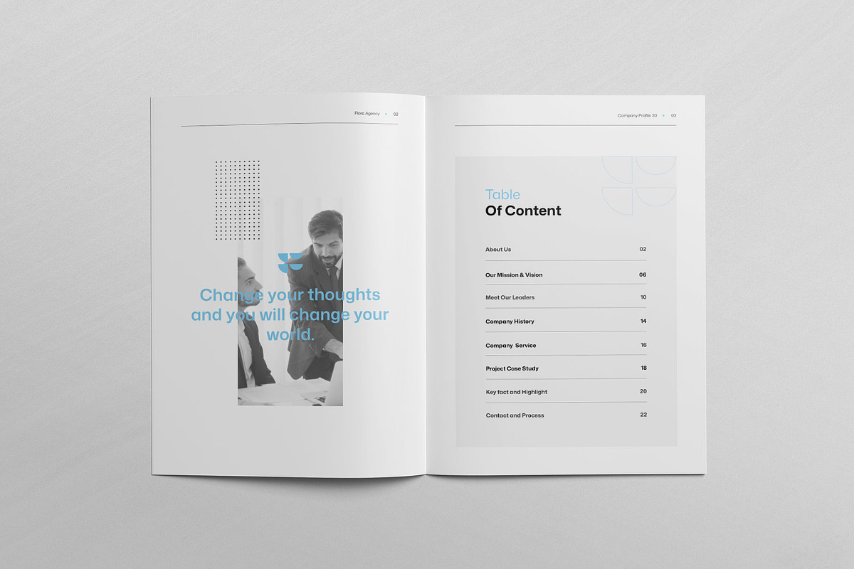 FLORA | Company Profile Template, a Brochure Template by KreateTribe (Photo 2 of 11)