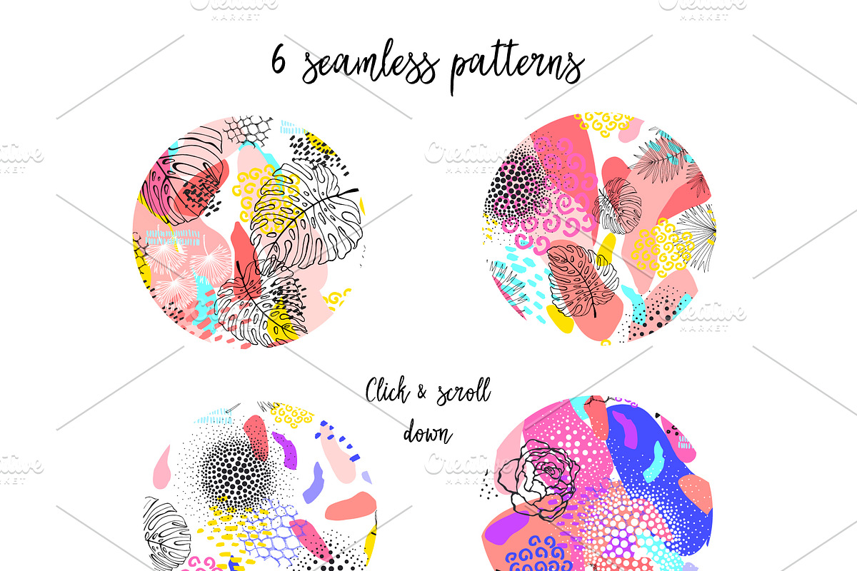 Abstract floral collection, a Decorative Illustration by Polanika (Photo 12 of 12)
