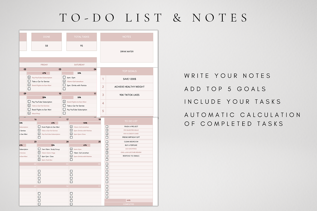 Editable Excel Monthly Task List, a Templates & Theme by BRANDcontent