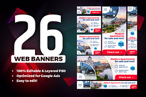 26 Web Banners for Google Adwords