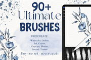 90+ ULTIMATE PROCREATE BRUSHES, a Brush Add-On by BeeRubby (Thumbnail 1 of 9)