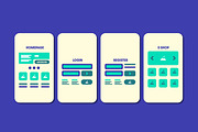 Ecommerce Mobile App Wireframe, a Wireframe Template by MightyDesign (Thumbnail 2 of 7)