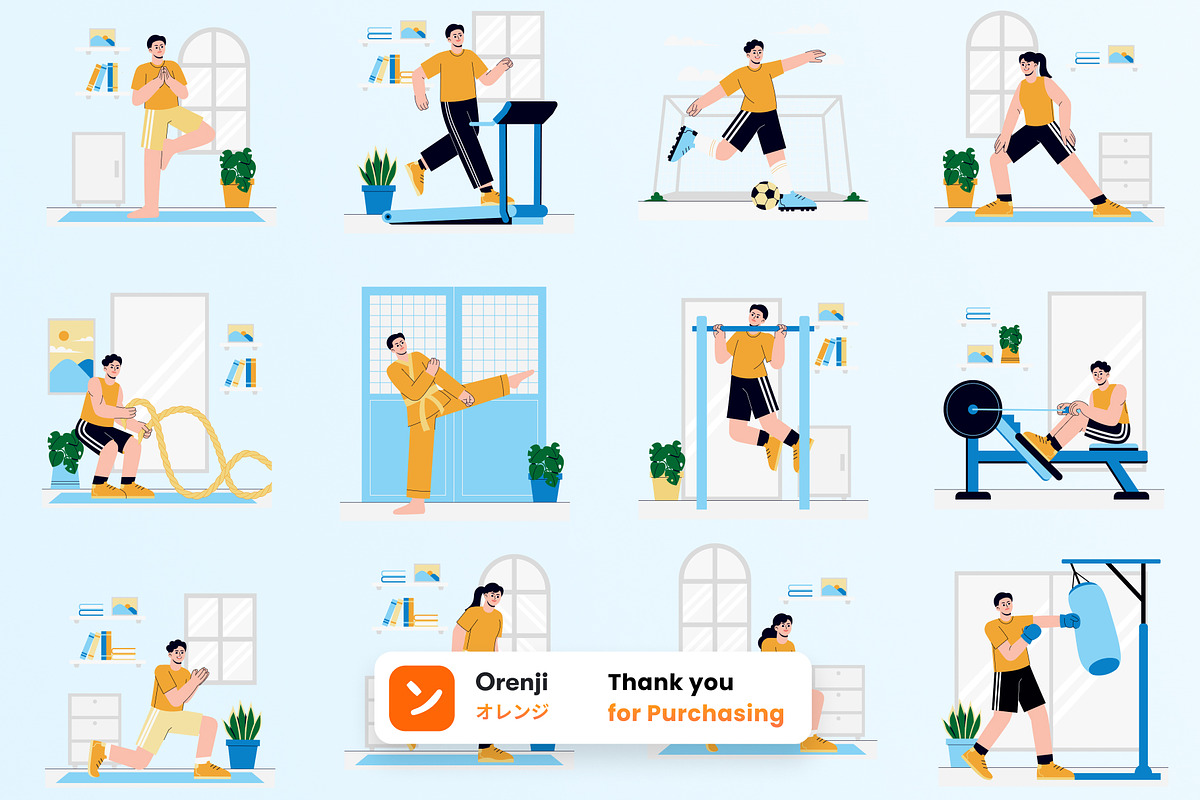 Fitness & Health 2D Illustration, a Person Illustration by orenjidesign (Photo 8 of 8)