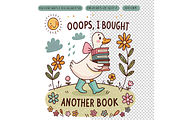Oops I Bought Another Book PNG, an Illustration by TatiMockup (Thumbnail 3 of 6)