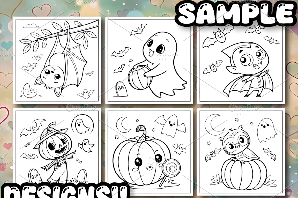 Comfy Halloween Coloring Book, a Seasonal Illustration by Design Station (Photo 8 of 8)