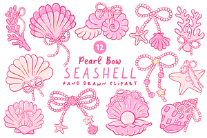 Pearl Bow Seashell PNG Clipart