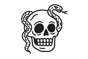 Skull with snake illustration, an Arts & Entertainment Photo by ZinetroN
