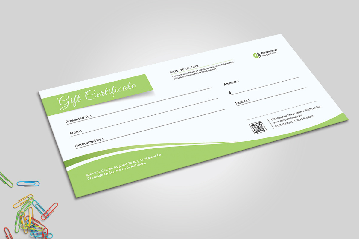 Gift Certificate, a Card Template by ThemeDevisers