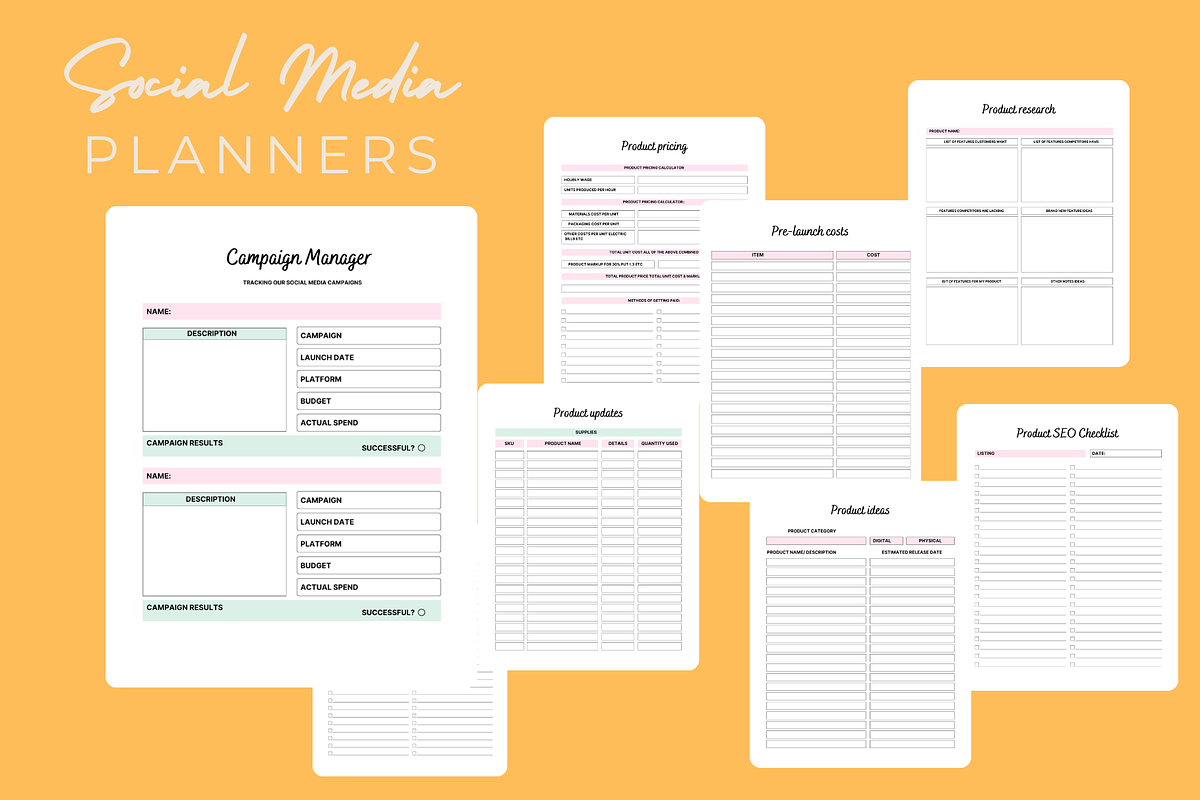 Social Media Content Planner, a Stationery Template by Local Marketing Templates (Photo 6 of 6)