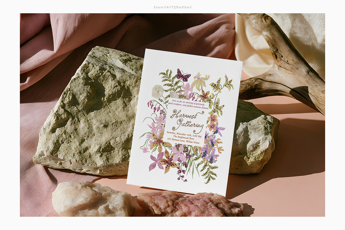 Autumn Whimsy Handpainted Florals, a Seasonal Illustration by SunnyAfternoons (Photo 8 of 23)