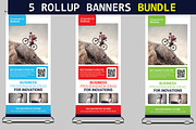 5 Conference Roll-Up Banners Bundle, a Marketing Template by graphicforest (Thumbnail 1 of 5)