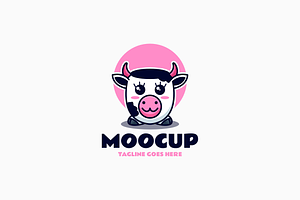 Moo Cup Mascot Cartoon Logo, a Branding & Logo Template by Artnivora.Std