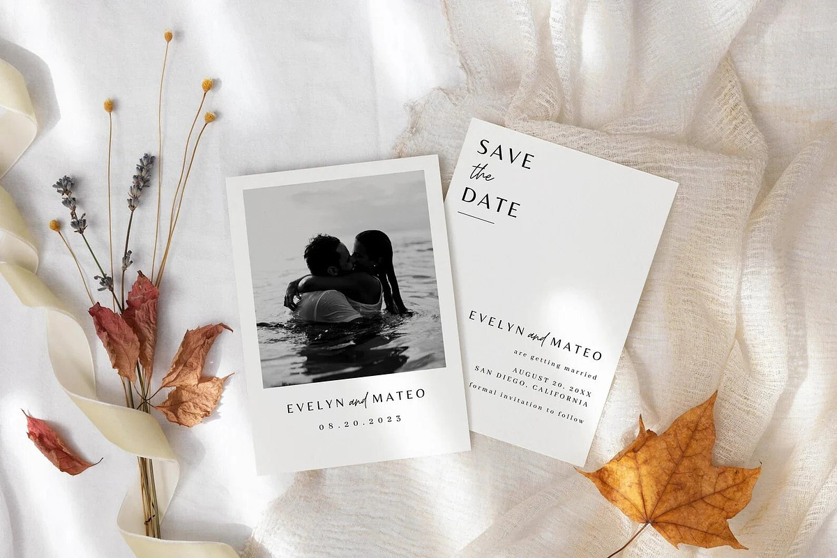 Modern Minimal Save the Date, an Invitation Template by LucaTheme (Photo 2 of 6)