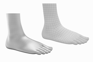 Human Feet Standing Base Mesh