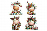 Whimsical Birthday Unicorn PNG Clipa, an Illustration by Daily.Designs (Thumbnail 6 of 7)